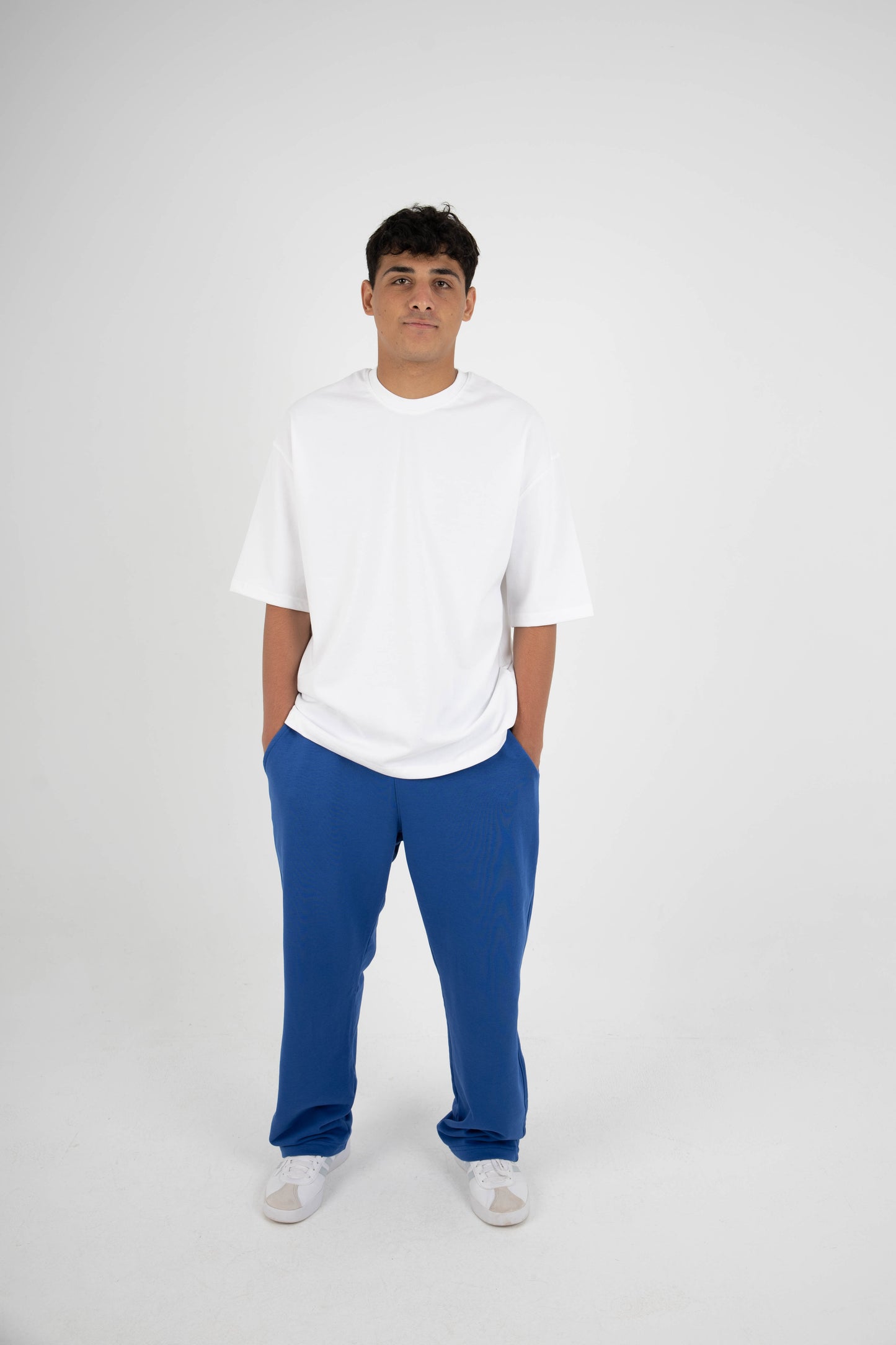 CORE WIDE LEG SWEATPANTS - BLUE