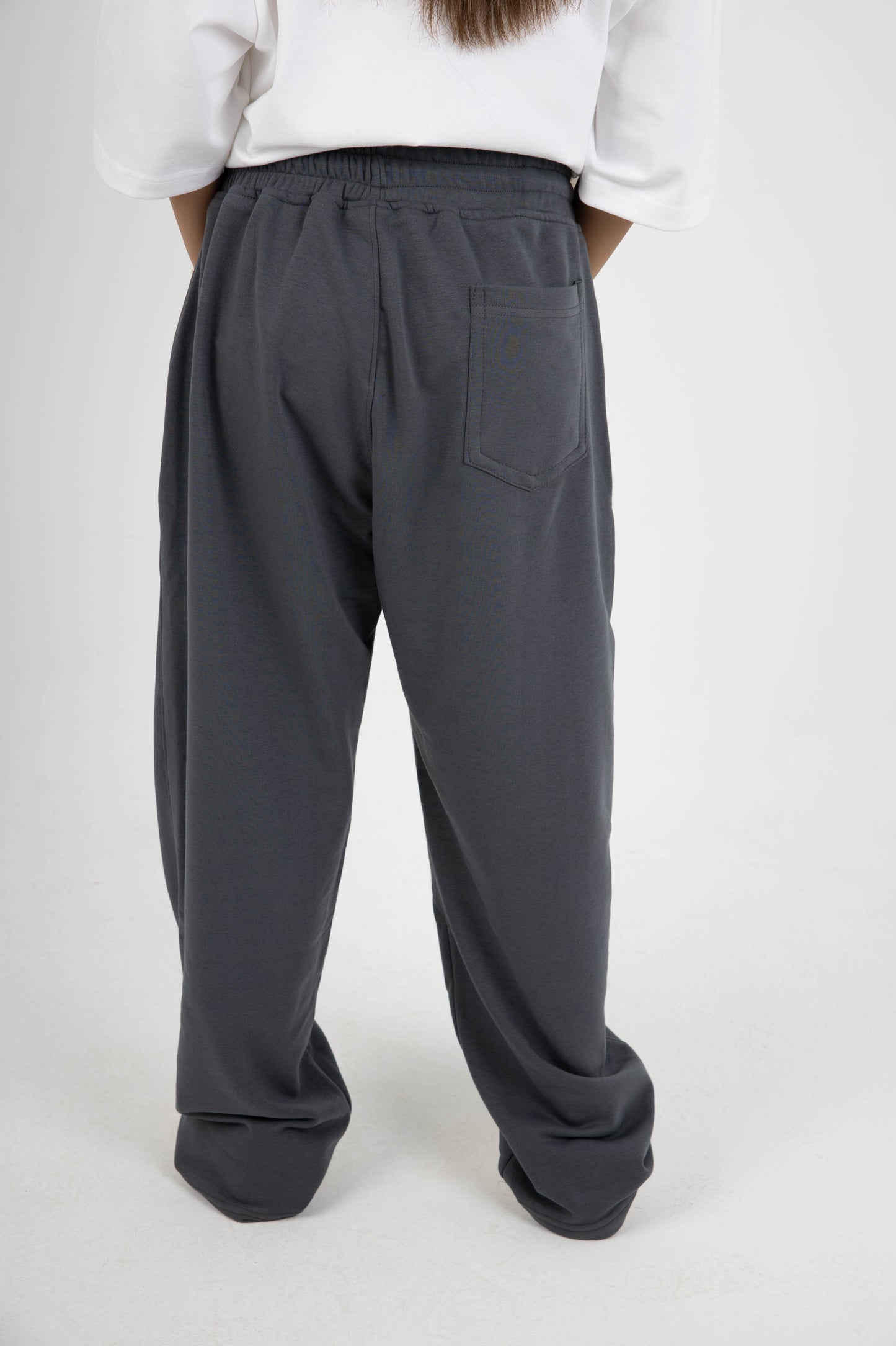 CORE WIDE LEG SWEATPANTS - DARK GREY
