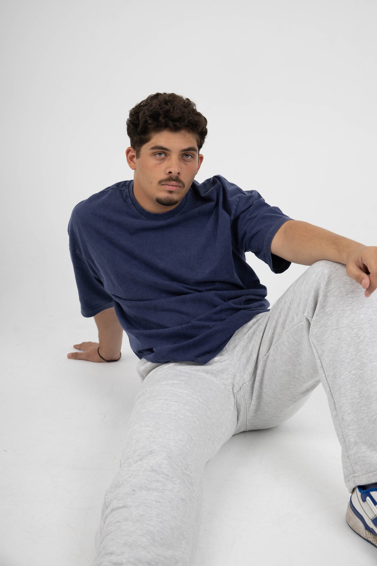 CORE WIDE LEG SWEATPANTS - PALE GREY