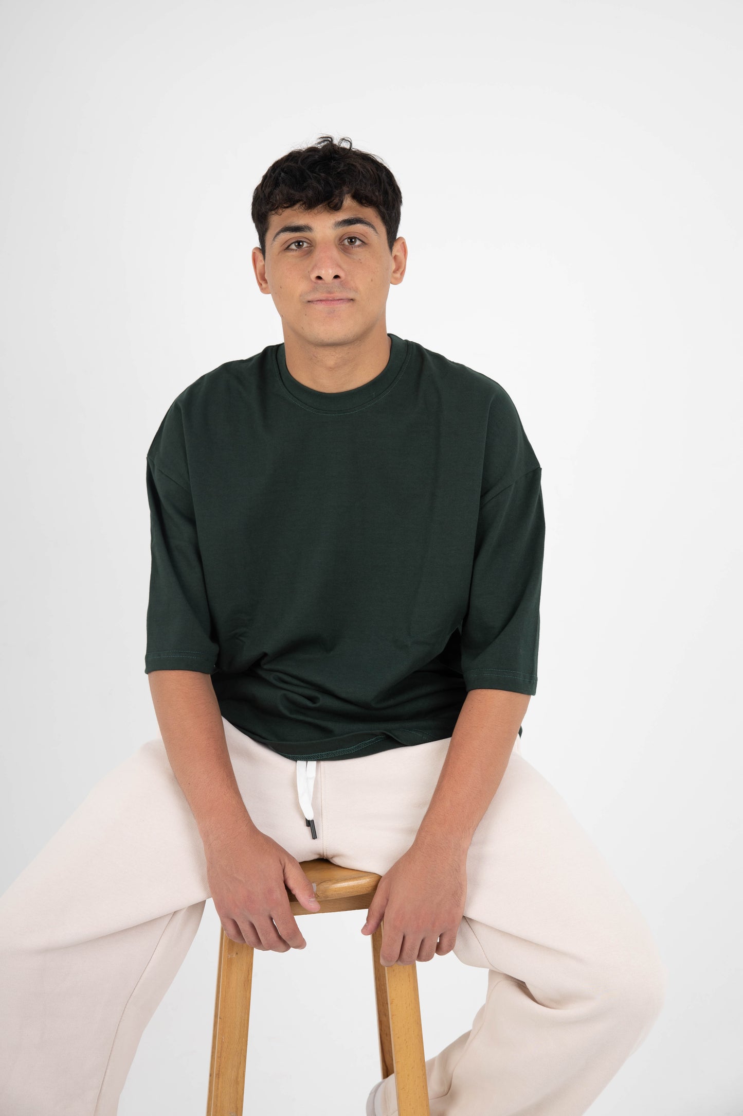 CORE WIDE LEG SWEATPANTS - BEIGE