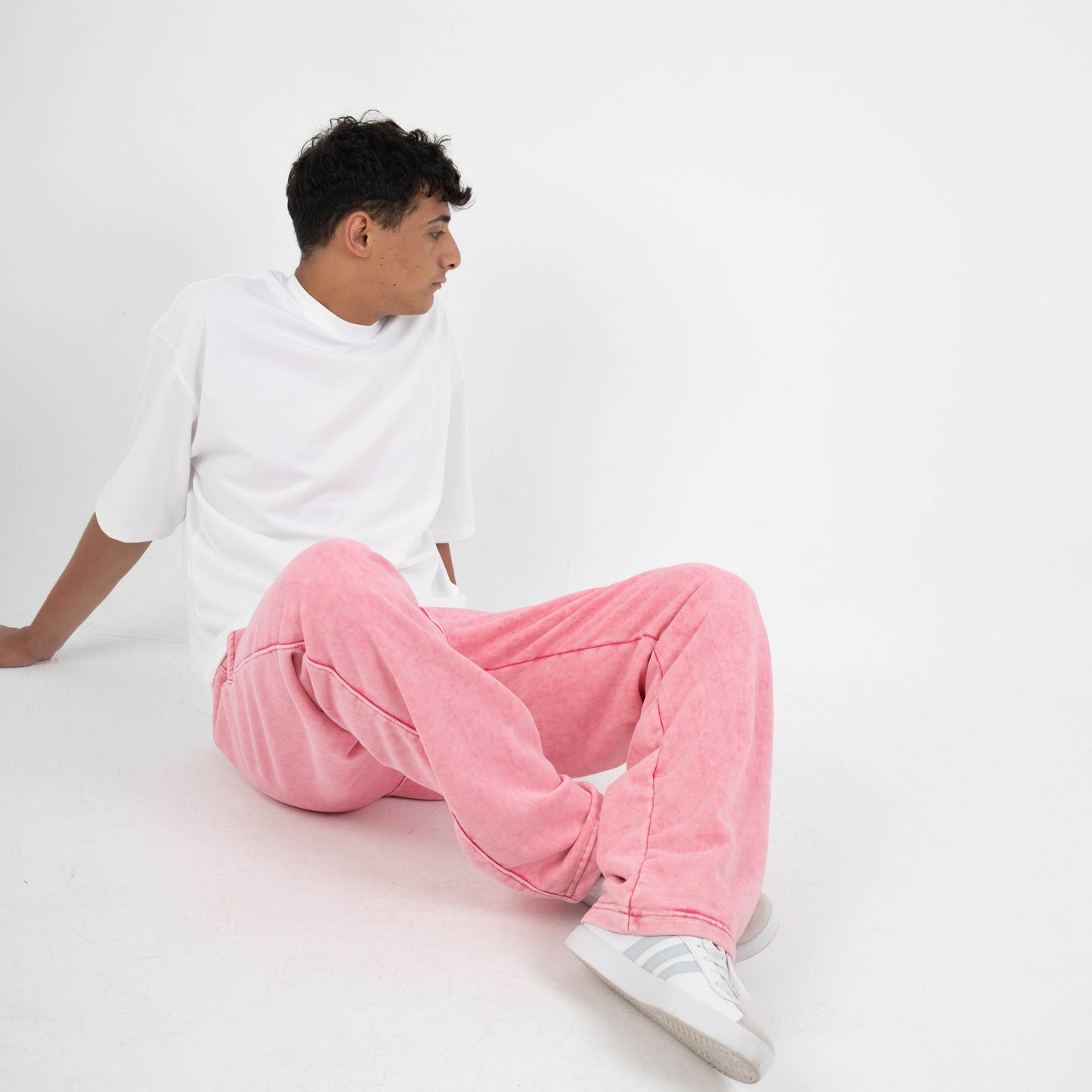 CORE WIDE LEG SWEATPANT - WASHED PINK