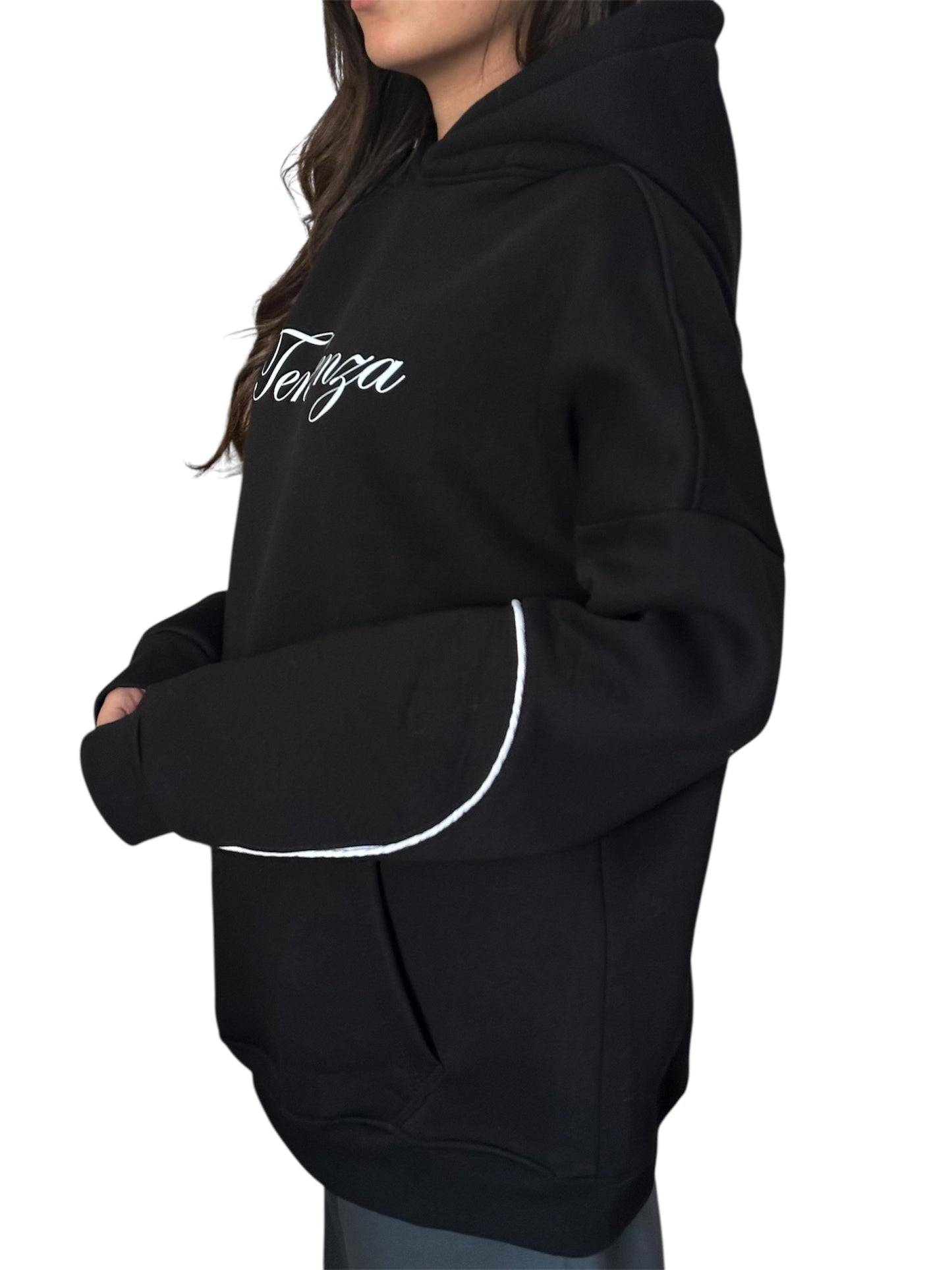 crown black hoodie