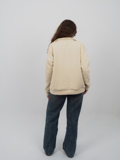 Beige fleece jacket