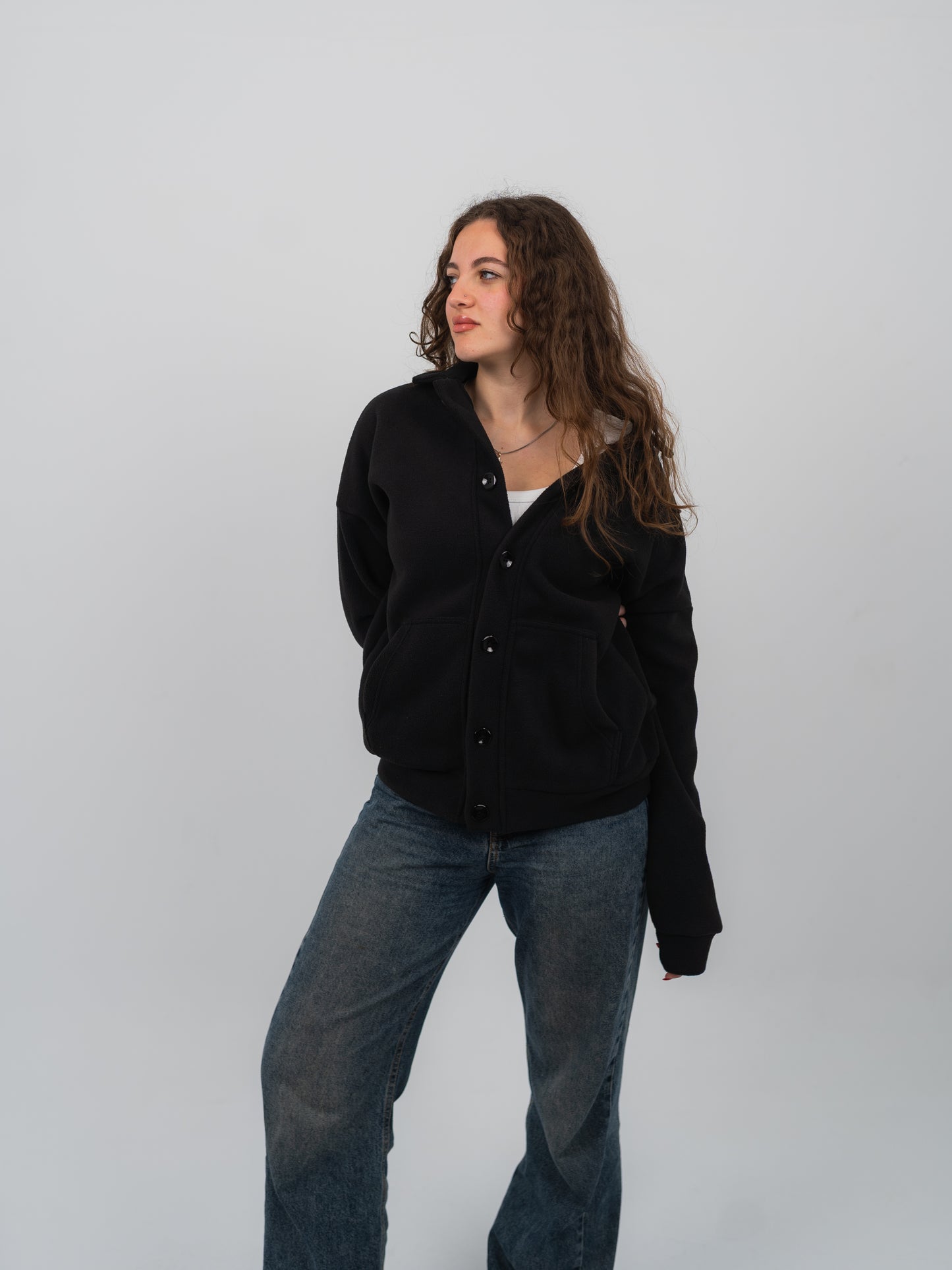 Black fleece jacket