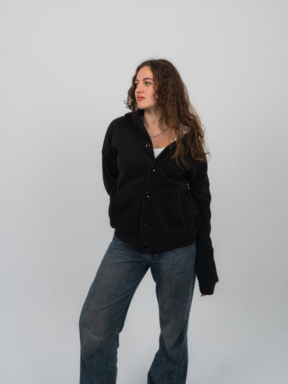 Black fleece jacket