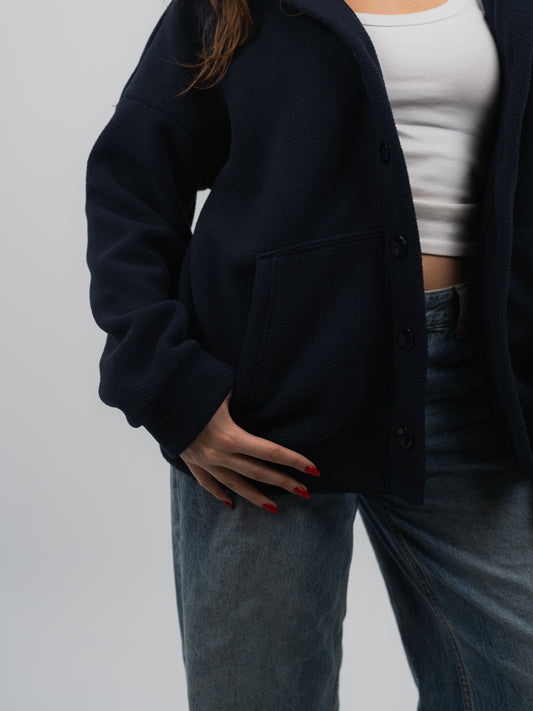 Navy fleece jacket