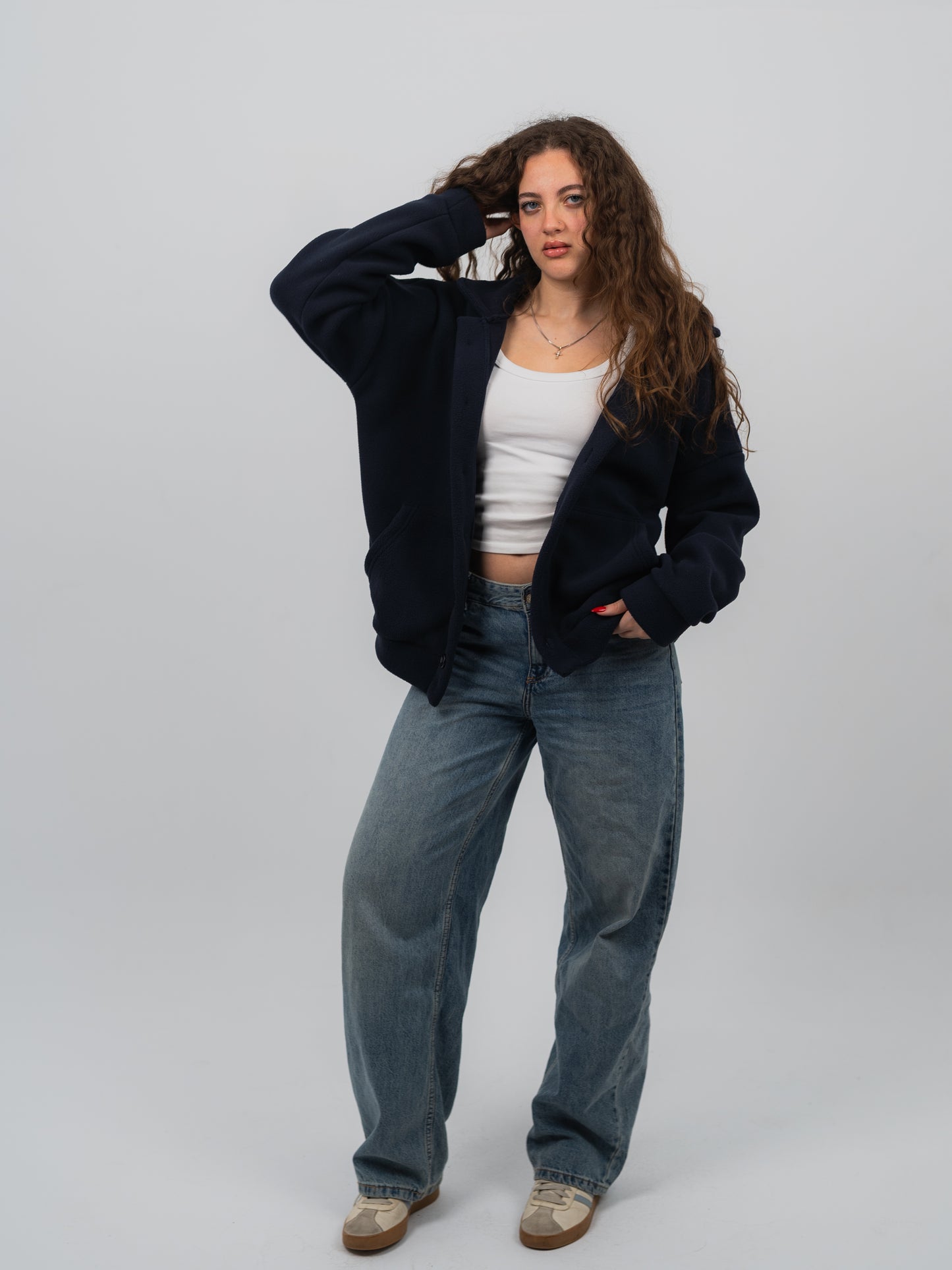 Navy fleece jacket