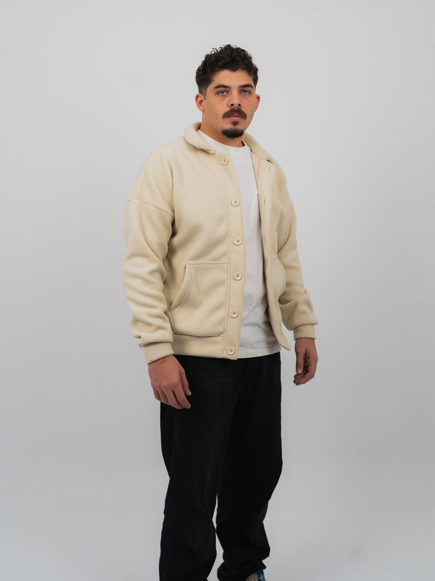 Beige fleece jacket