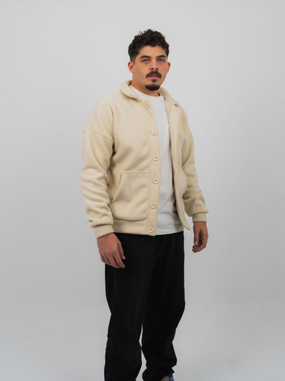 Beige fleece jacket
