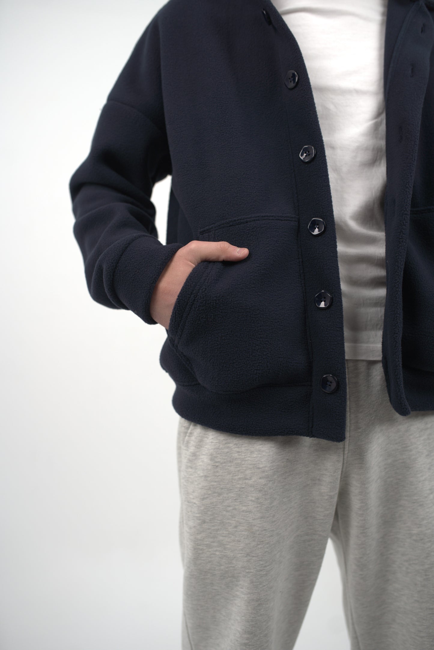 Navy fleece jacket