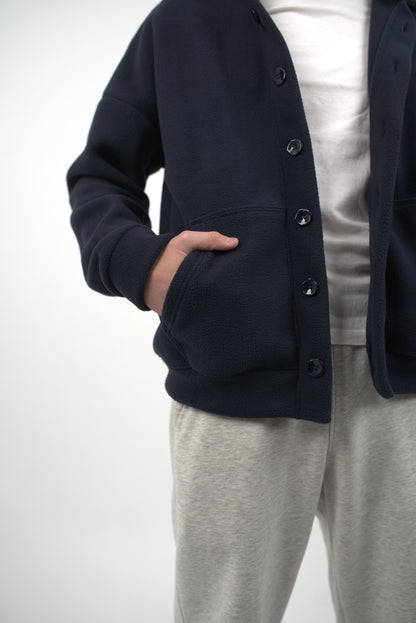 Navy fleece jacket