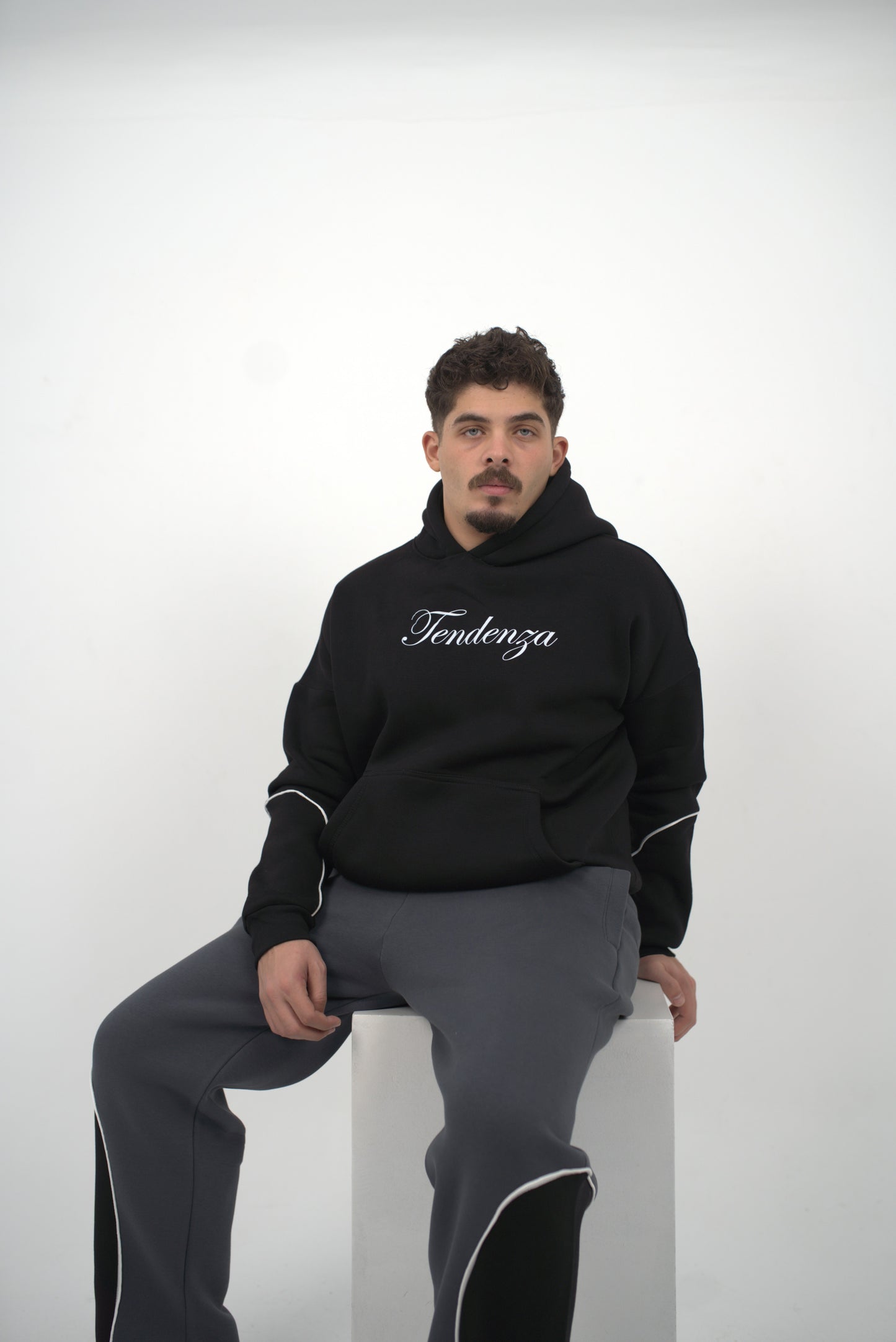 crown black hoodie
