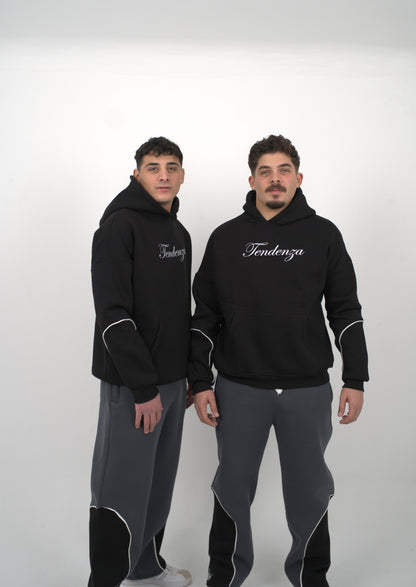 crown black hoodie