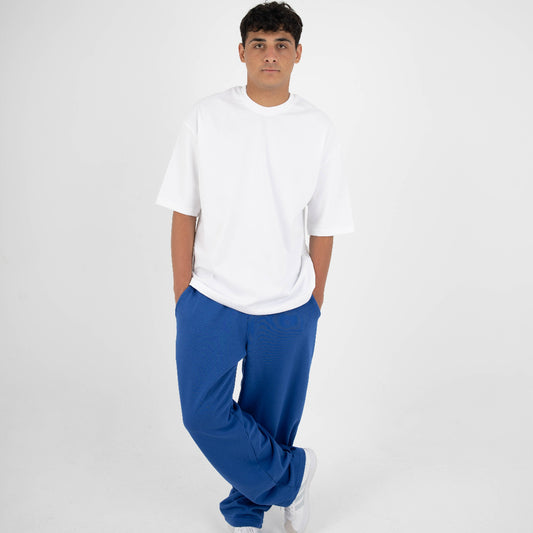 CORE WIDE LEG SWEATPANTS - BLUE