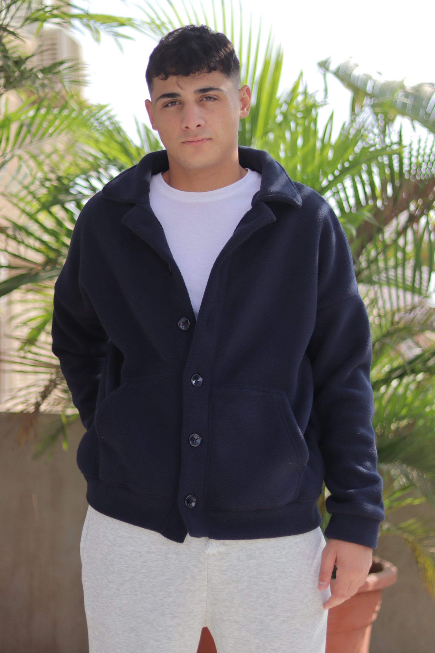 Navy fleece jacket