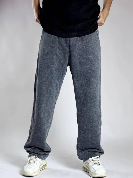 CORE WIDE LEG SWEATPANT - WASHED GREY